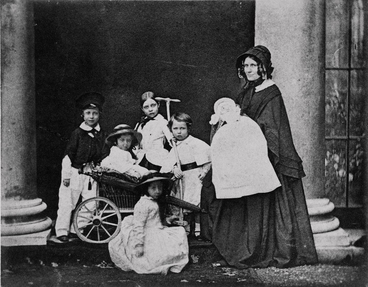 The first six children of Queen Victoria and their nanny, Mrs Mary