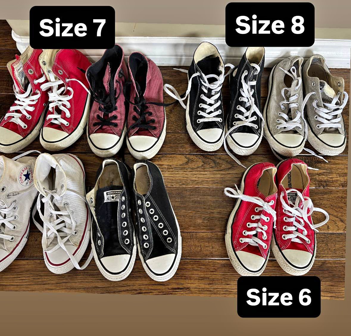 Converse All Star Sneakers Sizes 6, 7, 8 - Fashion Sneakers - Surrey ...