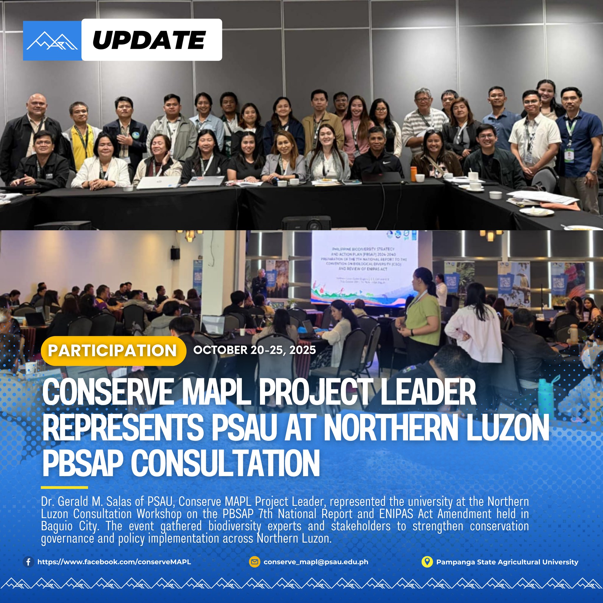 Conserve - 𝗨𝗣𝗗𝗔𝗧𝗘 | 𝗖𝗼𝗻𝘀𝗲𝗿𝘃𝗲 𝗠𝗔𝗣𝗟 𝗣𝗿𝗼𝗷𝗲𝗰𝘁 𝗟𝗲𝗮𝗱𝗲𝗿 𝗥𝗲𝗽𝗿𝗲𝘀𝗲𝗻𝘁𝘀 𝗣𝗦𝗔𝗨 𝗮𝘁 ...