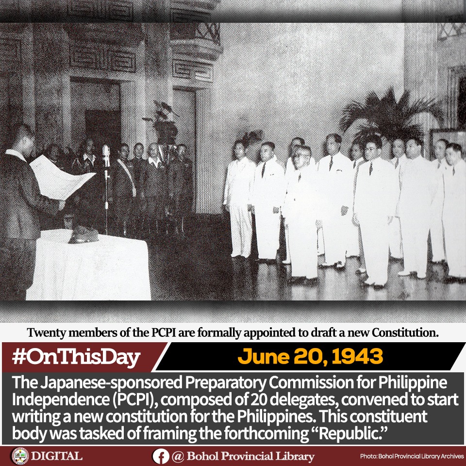 #OnThisDay June 20, 1943, the... - Bohol Provincial Library