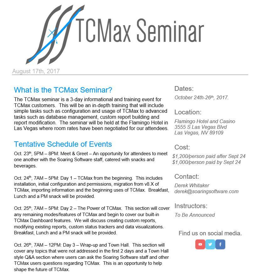 We are getting... - Soaring Software Solutions, Inc. - TCMax