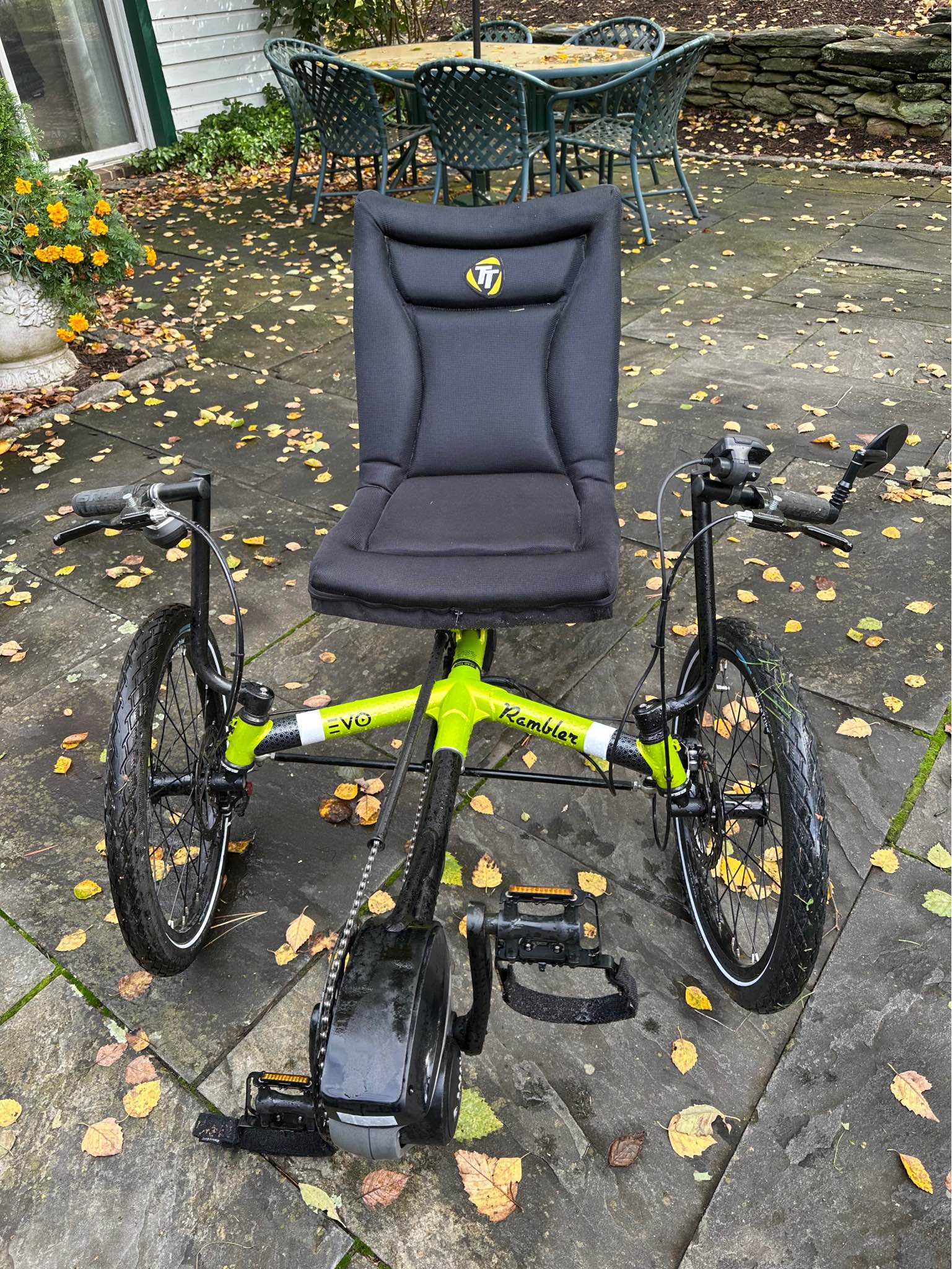 TerraTrike Rambler E.V.O. Bosch Electric Green Trike Recumbent Bike ...
