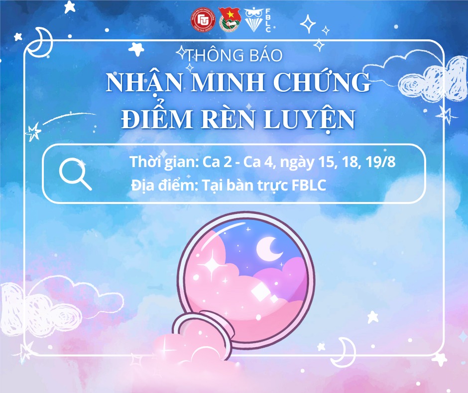 CLB - [THÔNG BÁO]: NHẬN MINH CHỨNG ĐIỂM RÈN LUYỆN TALKSHOW DREAMSCAPE ...
