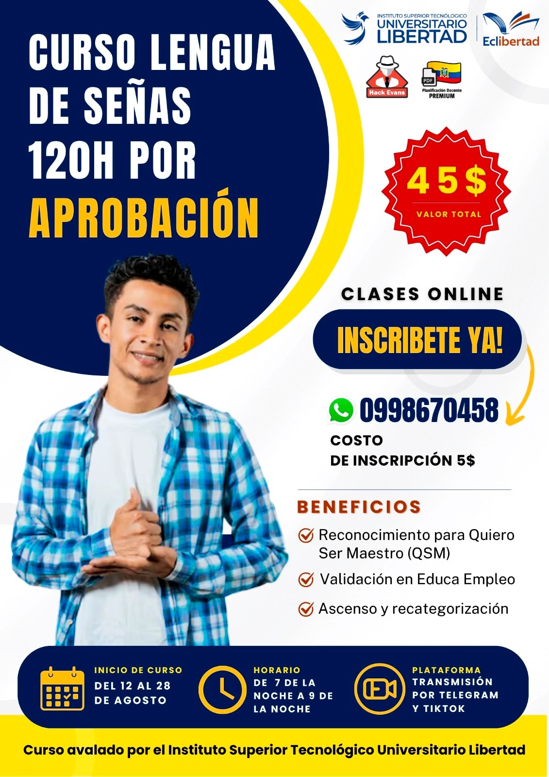 𝗛𝗮𝗰𝗸𝗲𝘃𝗮𝗻𝘀 - 🔴 𝐘𝐀 𝐄𝐒𝐓𝐀𝐌𝐎𝐒 𝐄𝐍 𝐕𝐈𝐕𝐎 !!! Curso: LENGUA DE SEÑAS 📌 INGRESA ...