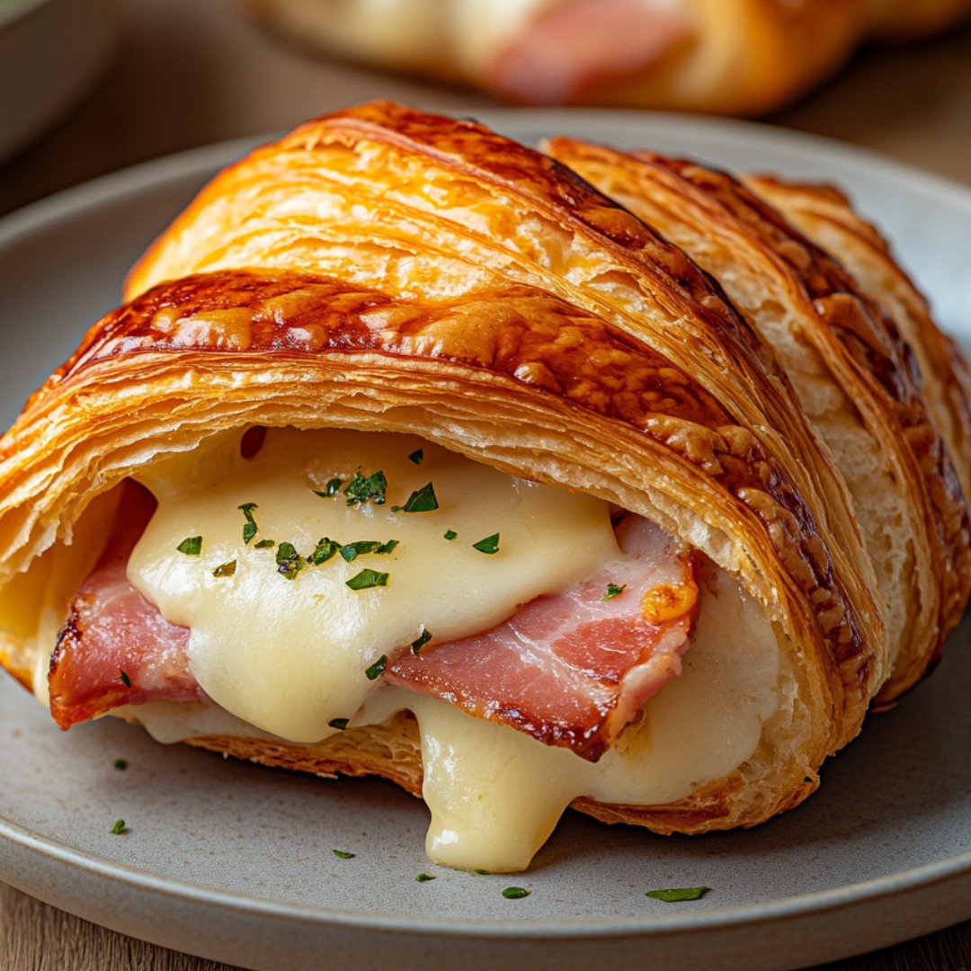Grande - 🥐 Croissant au jambon et fromage fondant 👨‍👩‍👧‍👦 Pour : 4 ...