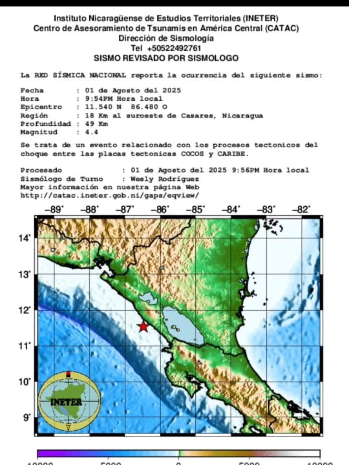 Alerta Sísmica | Managua