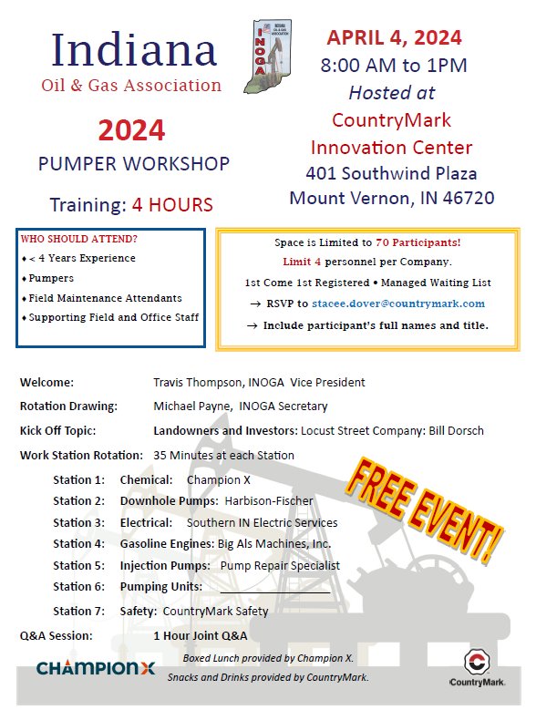 Indiana - The INOGA Pumper Workshop is BACK!!! | Facebook