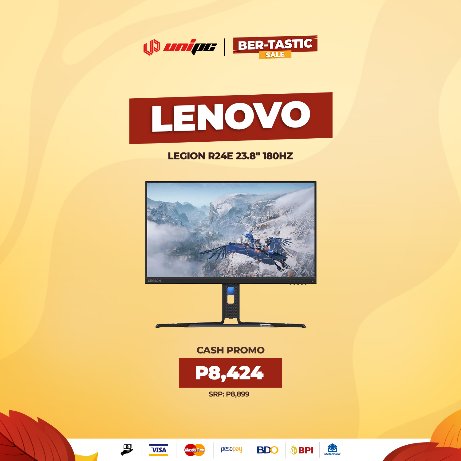 UniPC - Smooth and clear visuals. Lenovo Legion R24E 23.8
