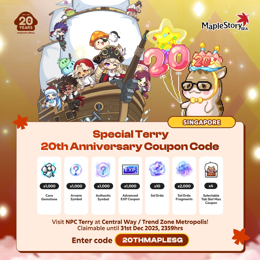 MapleStorySEA - [20th Anniversary: Sailing Beyond – Singapore Event ...