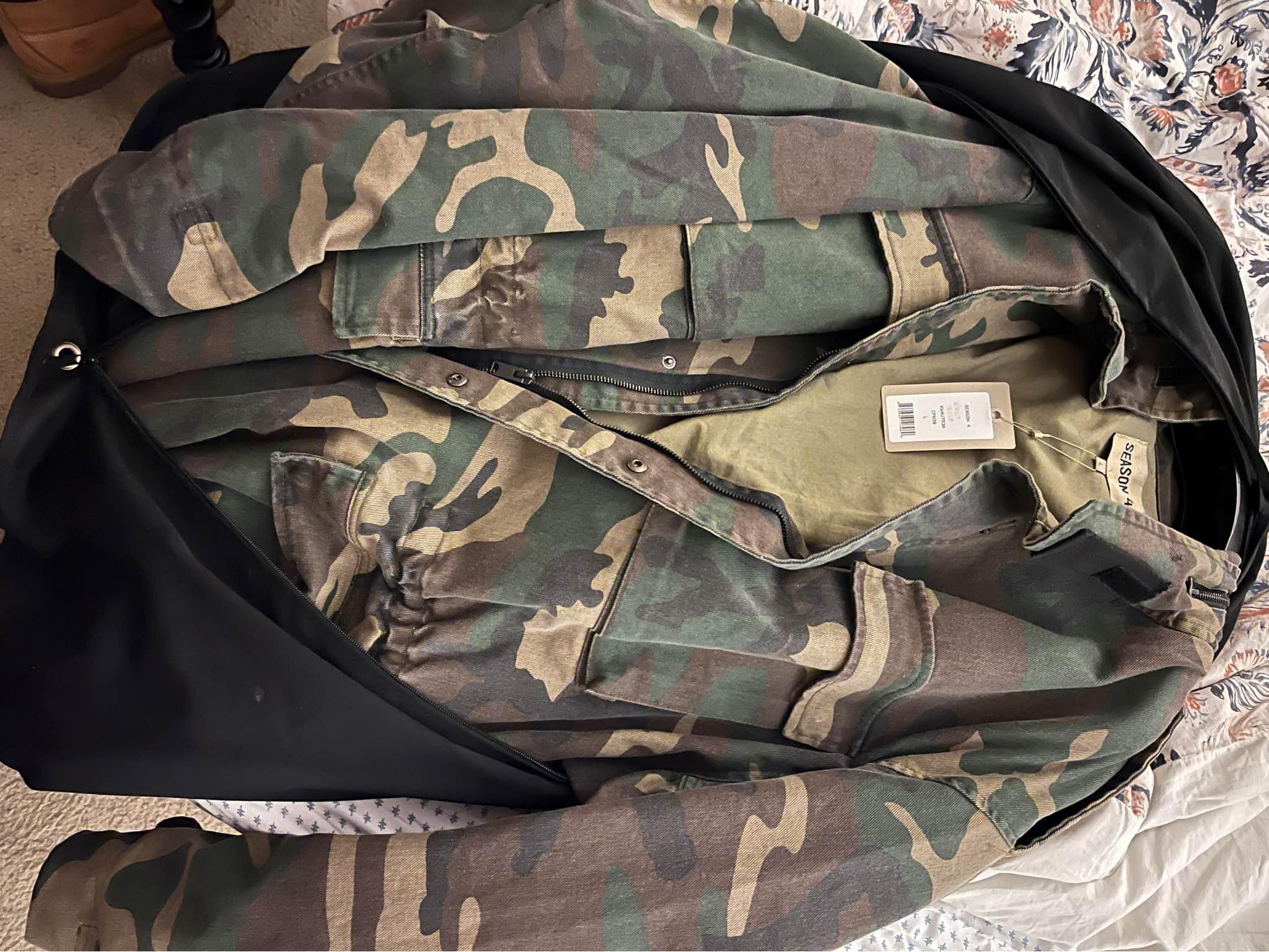 Yeezy Season 4 Camo Jacket Large - Coats & Jackets | Facebook 