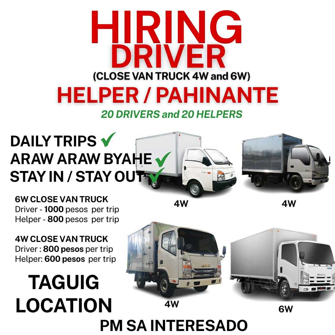 XDE Logistics Drivers | HIRING DRIVER - 14 HELPER-10 | Facebook