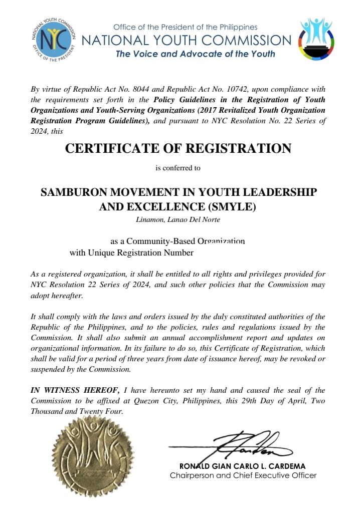 Samburon Movement in Youth Leadership Excellence Organization | Linamon