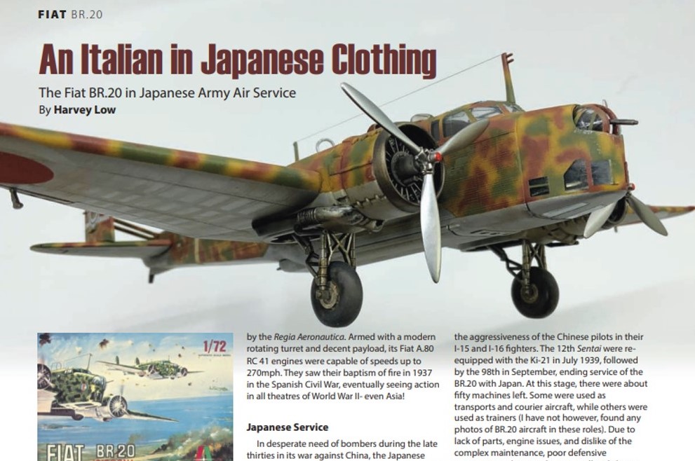 Fiat BR 20 model in 1/48 scale with squadron motif