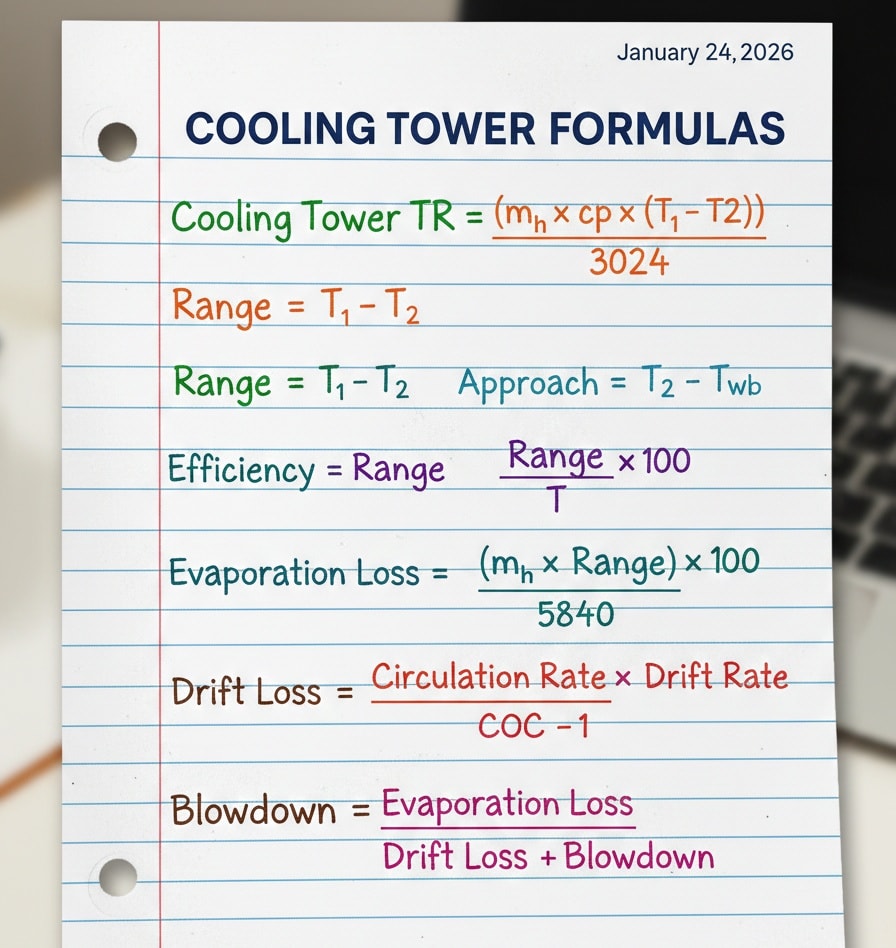 Fire-fighting - Cooling Tower important formula ‼️ . . . #coolingtower ...