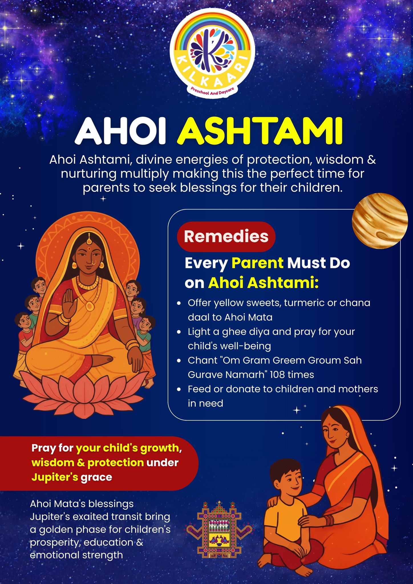 Kilkaari - 🌸 Happy Ahoi Ashtami from Kilkaari Preschool & Daycare! 🌸 On ...