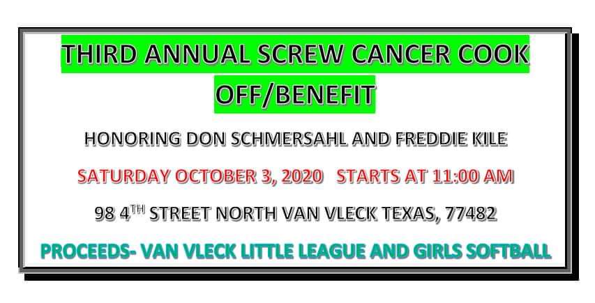 THIRD ANNUAL SCREW CANCER COOK OFF/BENEFIT