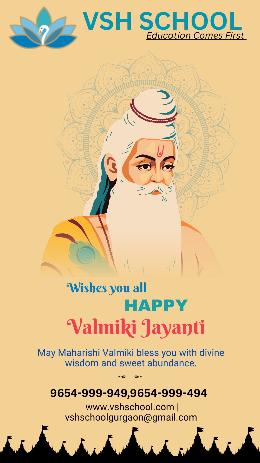 VSH - Wishes you all Happy Valmiki Jayanti 🙏 Valmiki Jayanti is ...