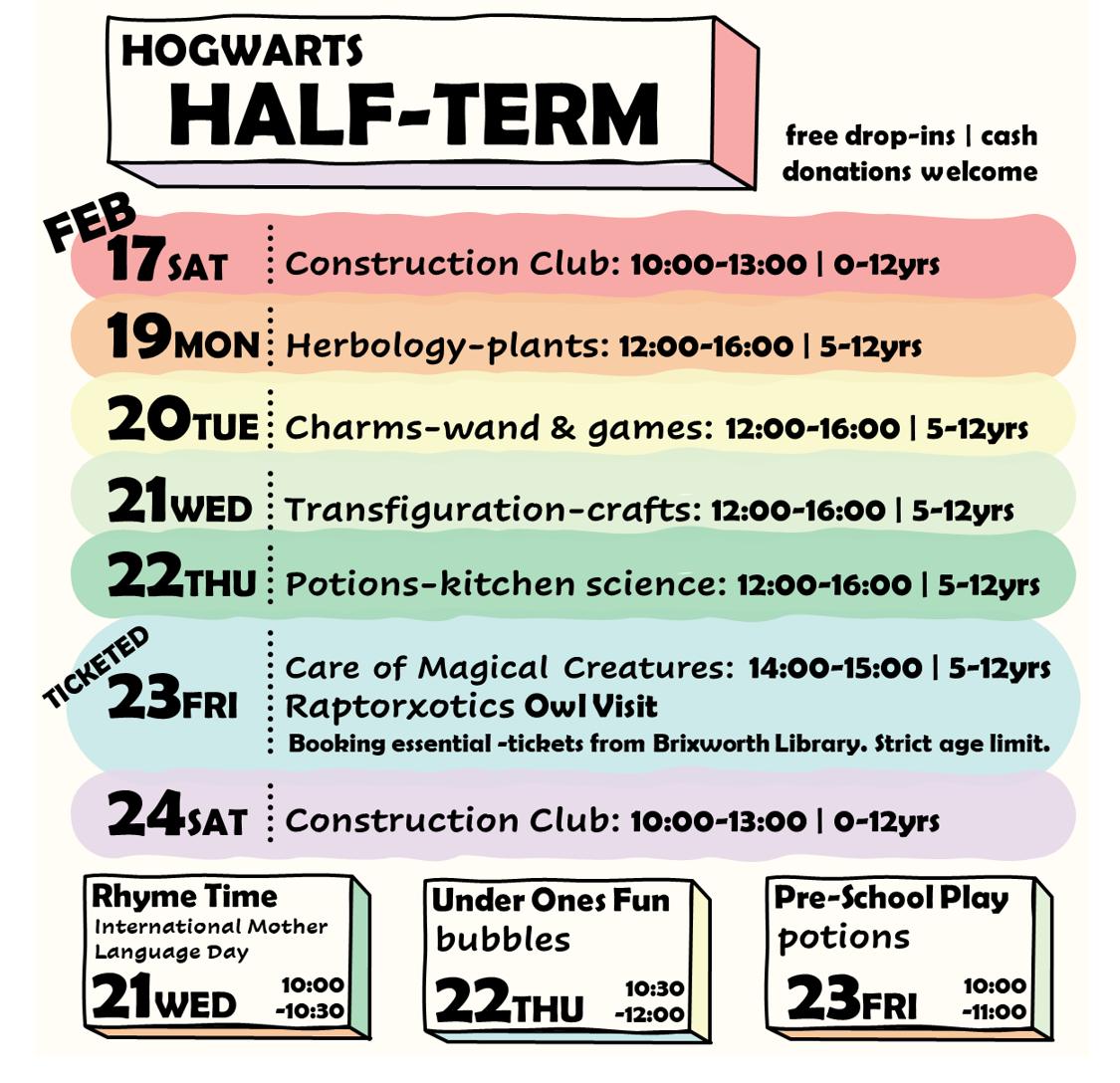 Brixworth - 🧙 #HogwartsHalfTerm is back at Brixworth Library! We have a ...