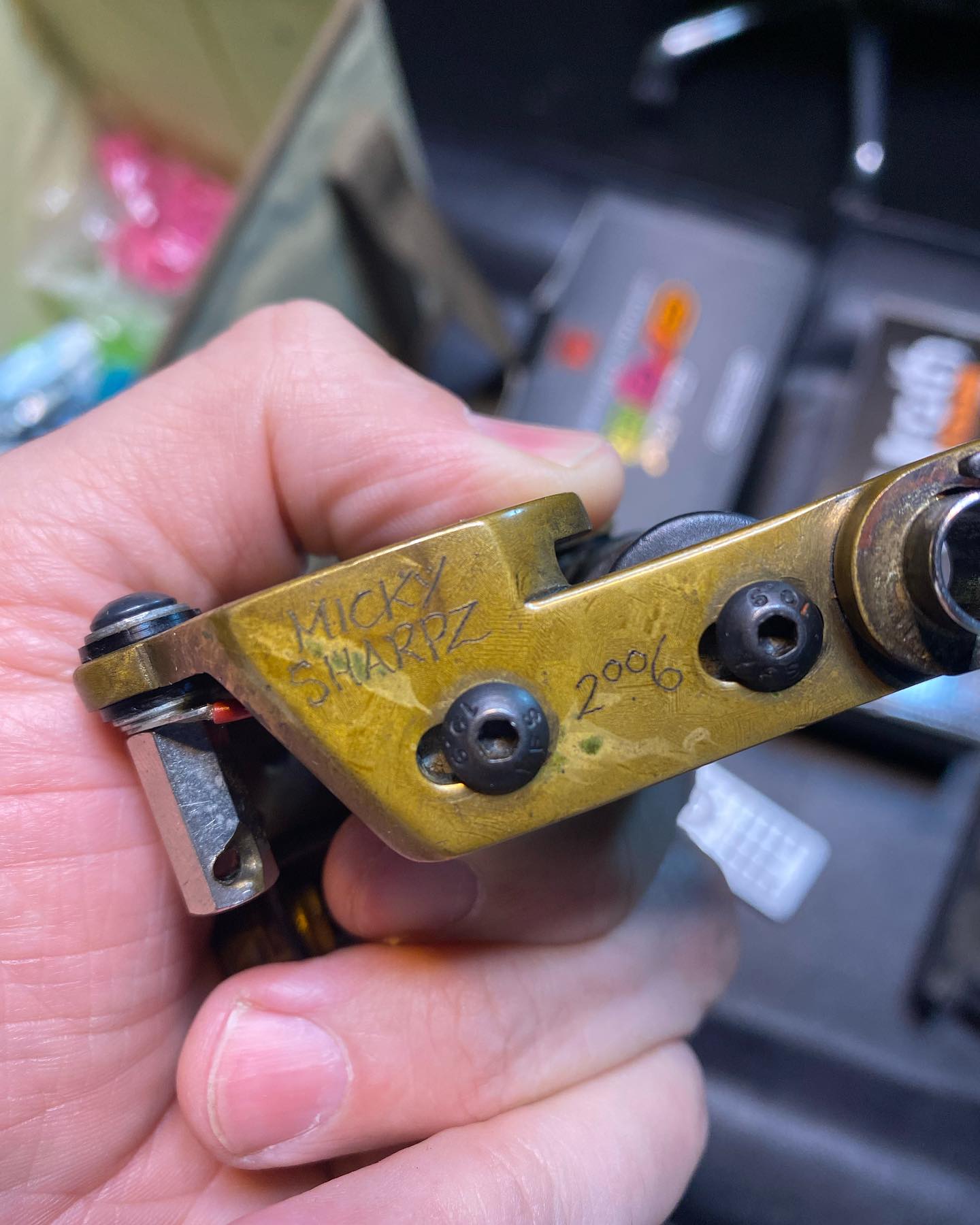 Micky Sharpz telephone dial tattoo machine 1996 #498