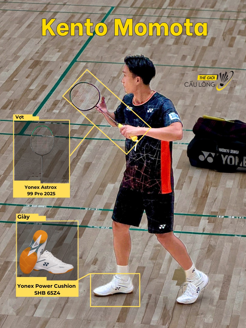 Thế - Idol dùng vợt gì? Mới đây cựu số 1 thế giới Kento Momota xuất ...
