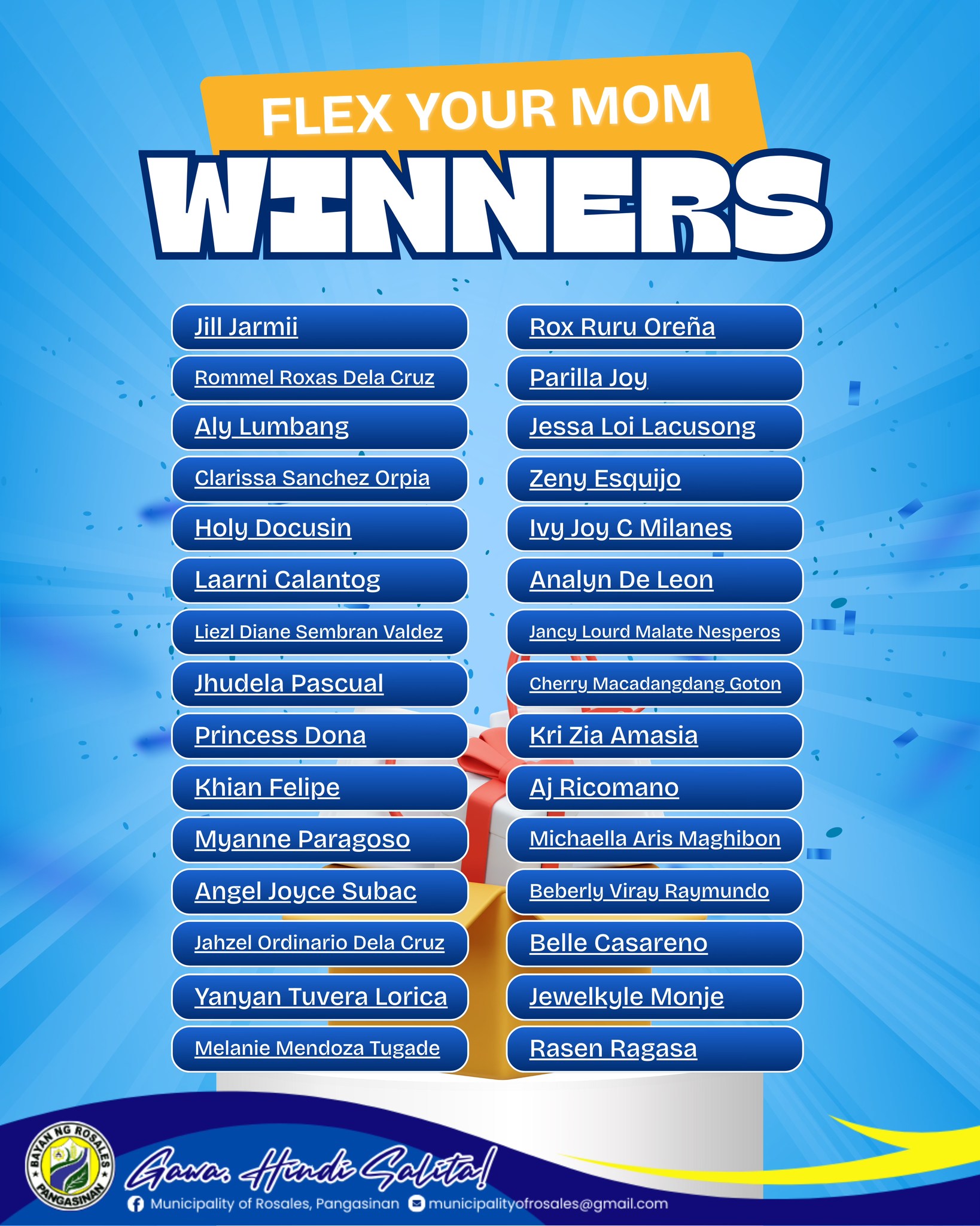 Municipality - Congratulations to our, not just 10, but 30 winners ...