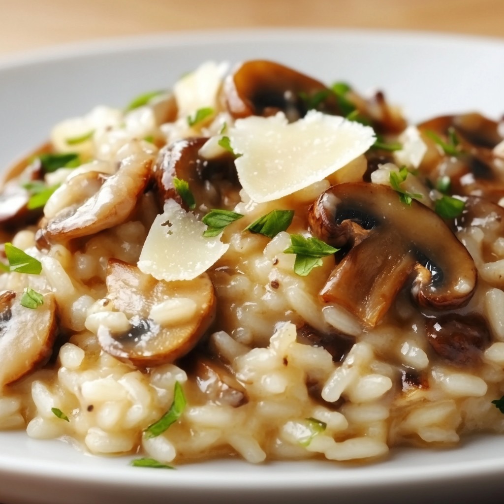Grande - 🍄 Risotto crémeux aux champignons et parmesan 👨‍👩‍👧‍👦 Pour 4 ...