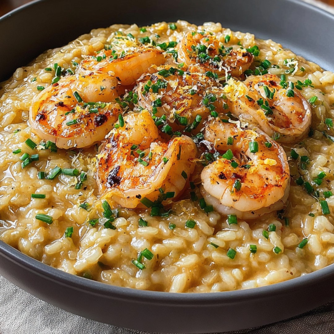 Grande - 🥗 Risotto crémeux aux crevettes grillées et ciboulette 👨👩👧👦 ...