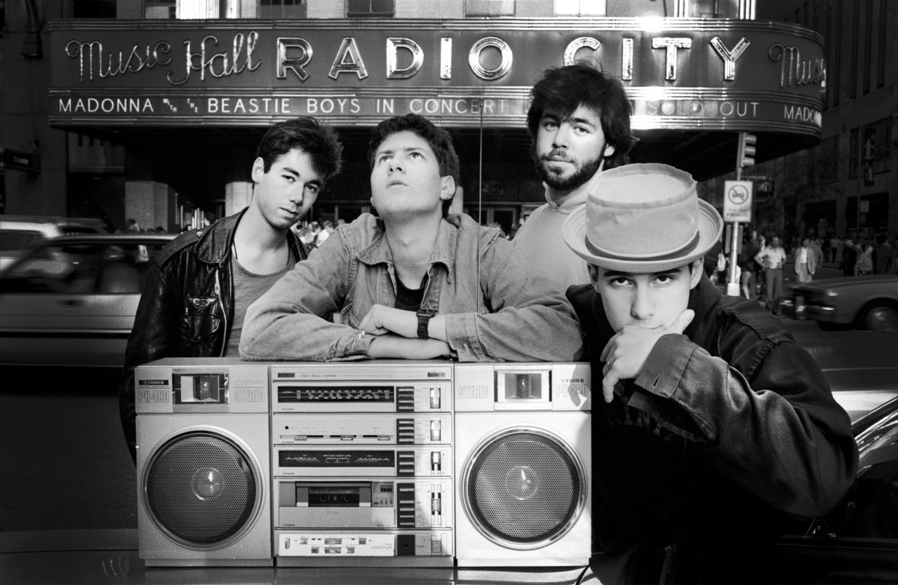 The Beastie Boys and Rick Rubin outside Radio City Music Hall in