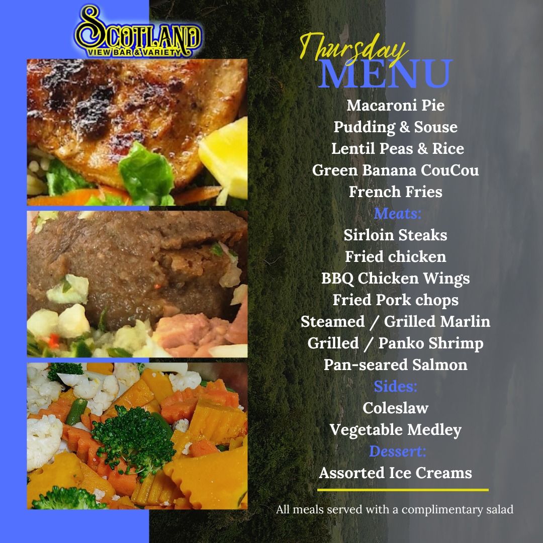Here's a look at the menu... - Scotland View Bar & Variety | Facebook