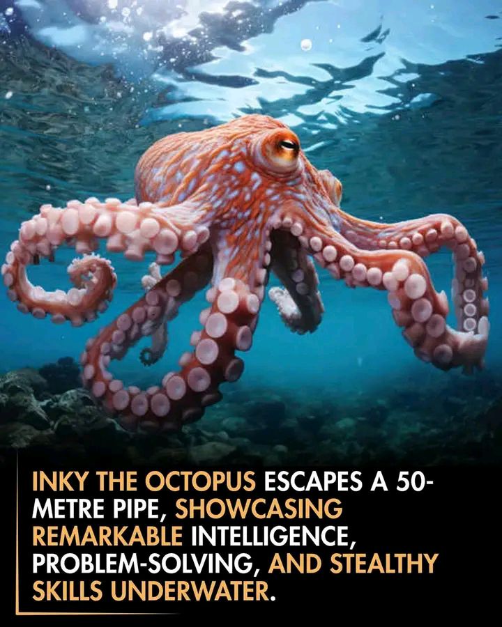 Octopus Lovers | Inky, a clever octopus, climbed out of his tank and ...