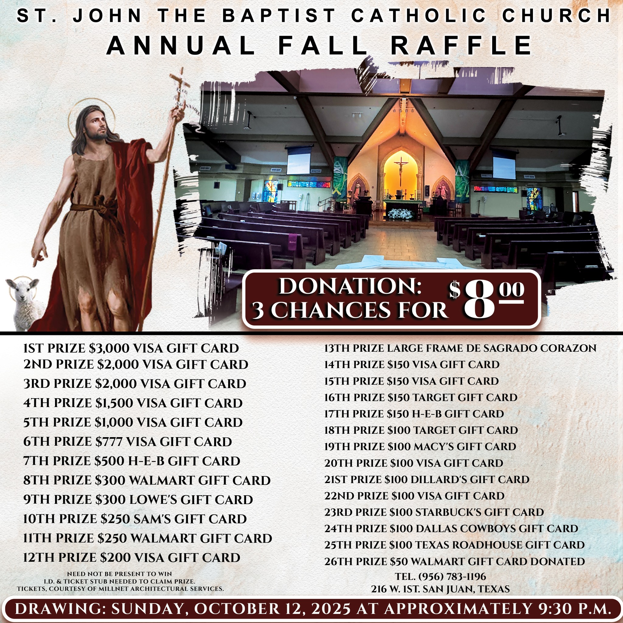 St. - 🎟 ST. JOHN THE BAPTIST CATHOLIC CHURCH ANNUAL FALL RAFFLE 🎟 Our ...