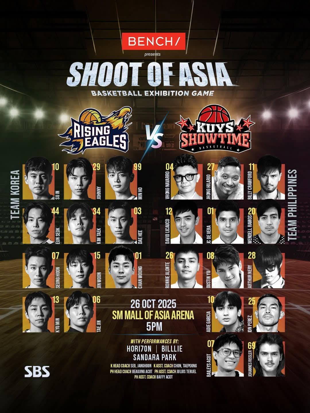 Players - Mga Oppa vs Pinoy Celebs. Palag ba mga pambato natin? 📷 Bench ...