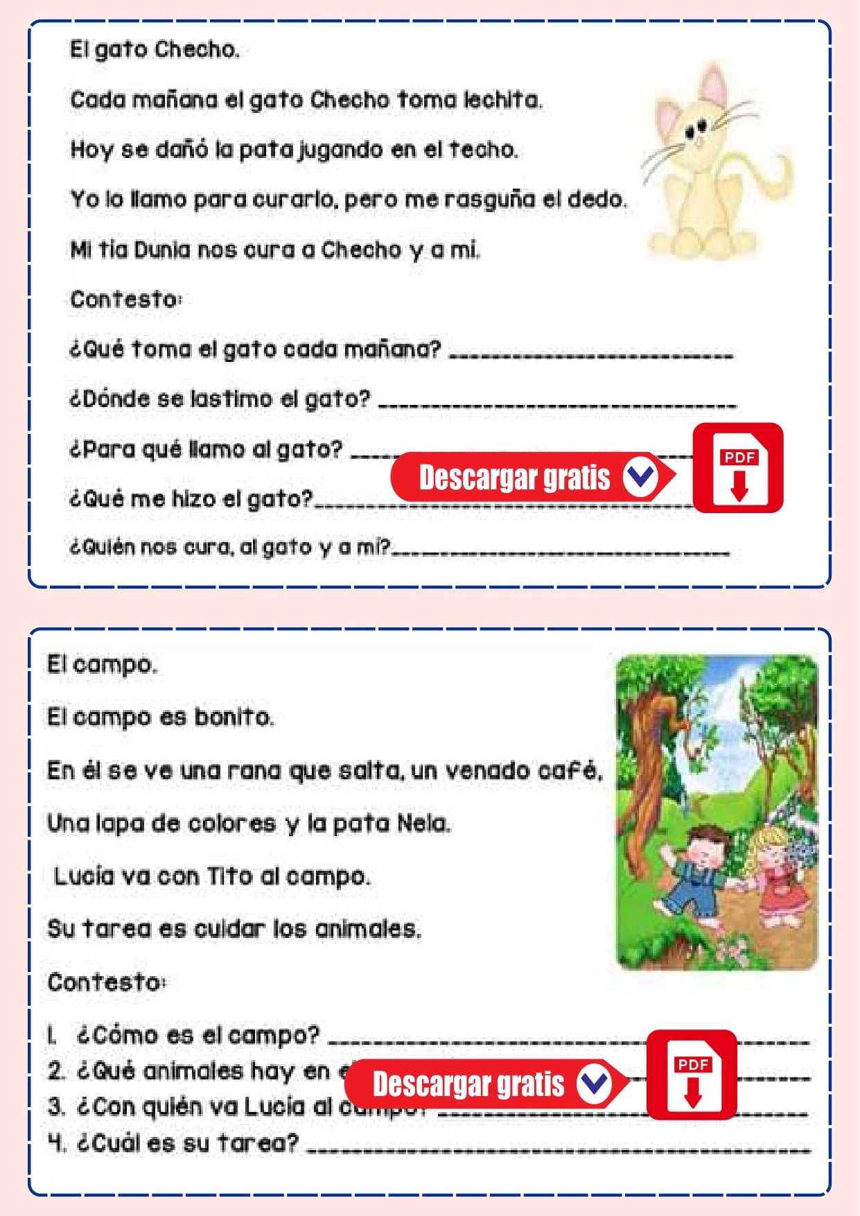 Materiales - CUADERNILLO DE LECTURAS CORTAS PARA NIÑOS LISTOS 1° Y 2 ...