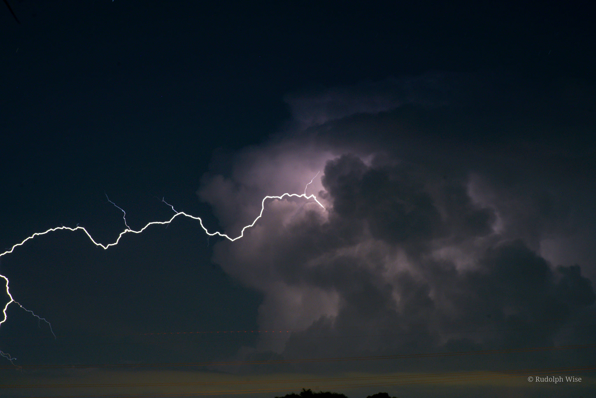 Great lightning capture at sunset this evening from Fred Howard
