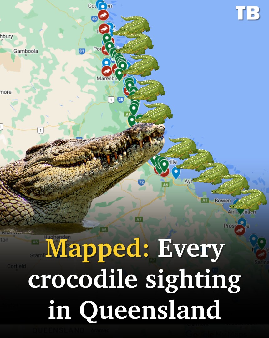 A new map shows where crocs have... - Townsville Bulletin