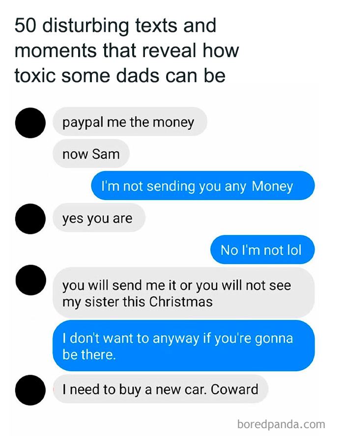 Dear - 50 disturbing texts and moments that reveal how toxic some dads ...