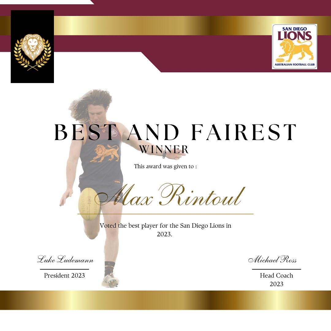 Congratula... - San Diego Lions Australian Rules Football Club | Facebook