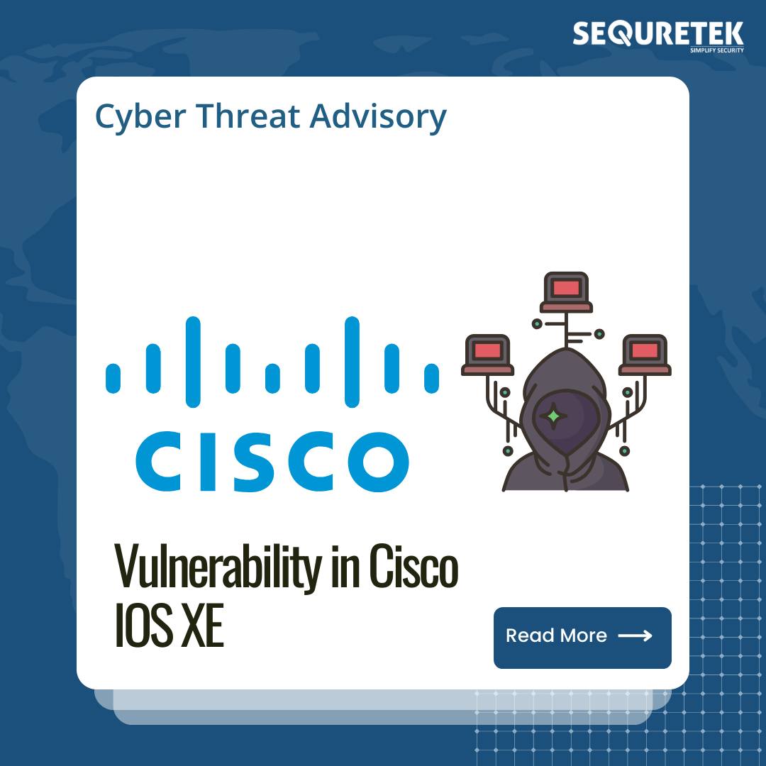 Sequretek - 🔒 Cyber Threat Advisory: Vulnerability in... | Facebook