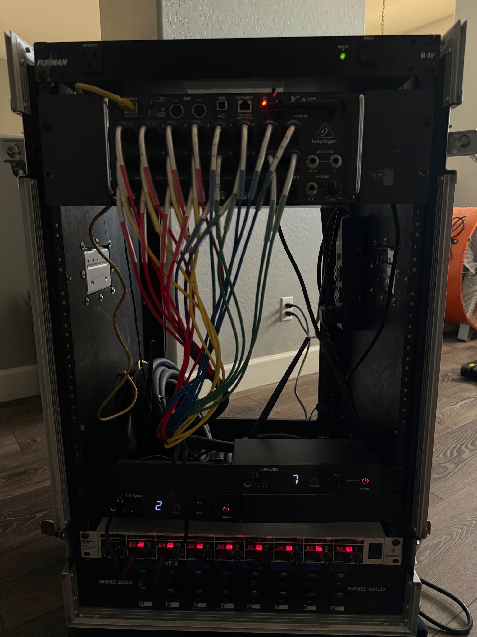 Live Band Rack System with Roadrunner Roller Case - Pro Audio Equipment ...