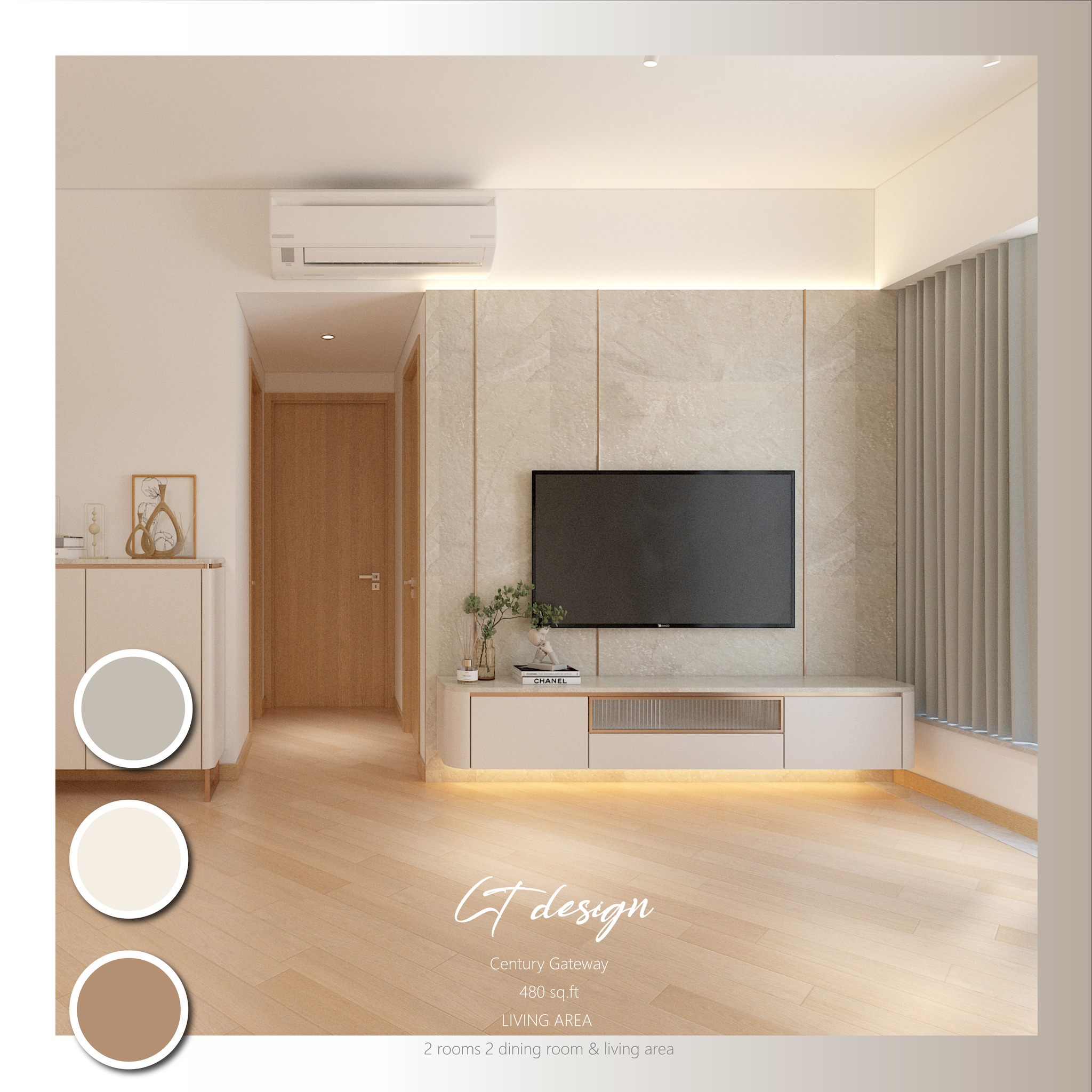 樂天設計 LT Design - 單位：【屯門。瓏門】 實用面積：約480呎 居住人數：2人... | Facebook