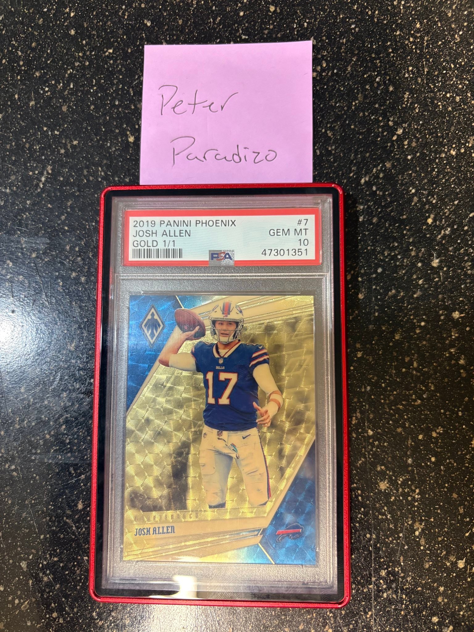 INCREDIBLE: The 1/1 Josh Allen Gold Shield autograph card was 