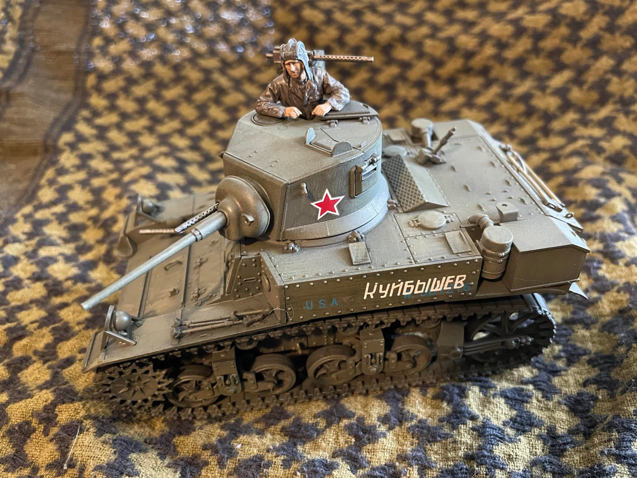 Modellino Carro Armato Hobby Master HG4916 1:72 M8 Stuart HMC Howitzer, US Army WW2, Diecast - Foto 3