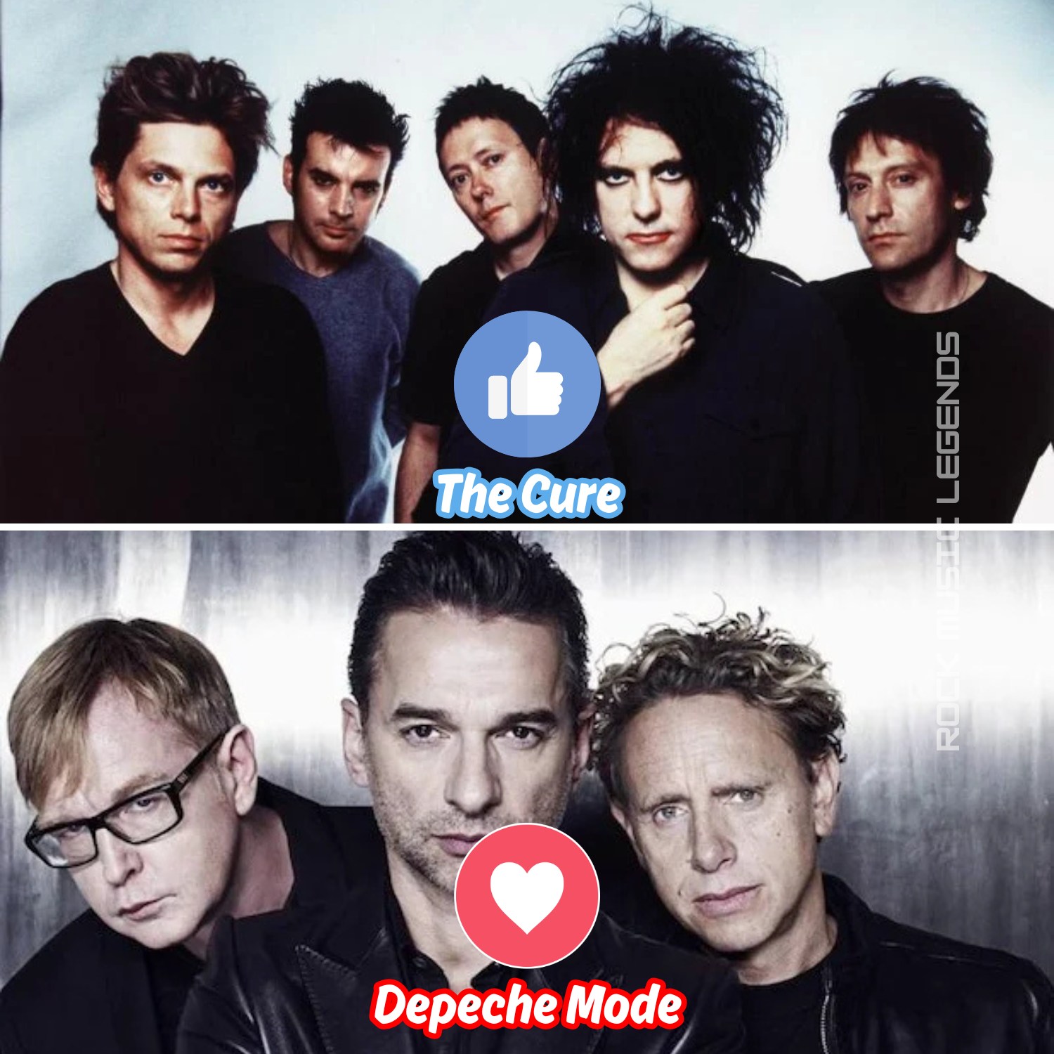 👍 The Cure / ❤️ Depeche Mode / 😍 The Smiths 👍 The Cure The