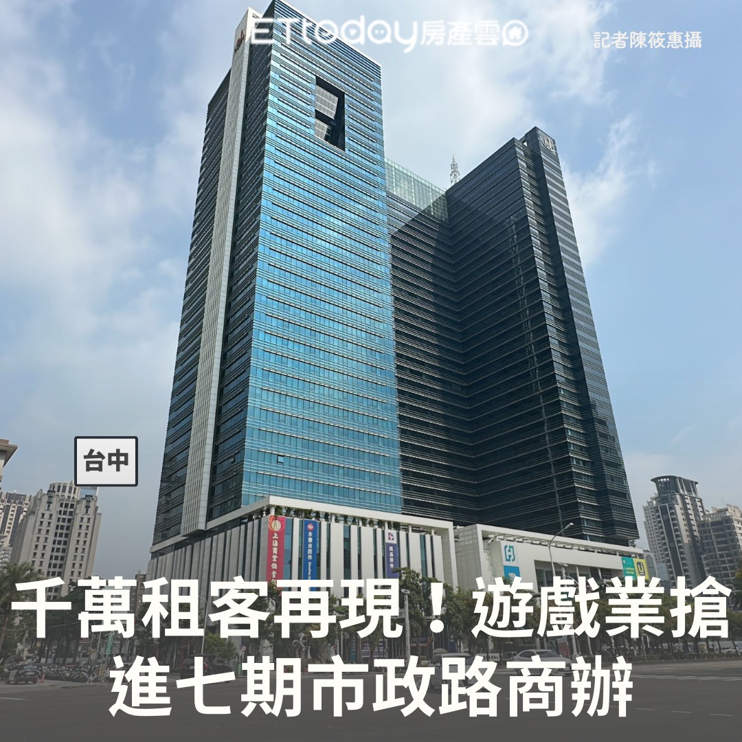 ETtoday房產雲 - 22層整層出租給遊戲業 😉 年租 988 萬 #台中... | Facebook