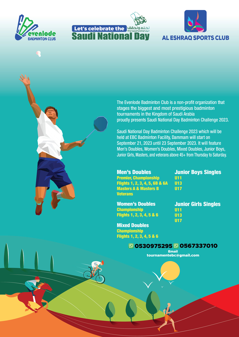 Evenlode Badminton Club, Saudi Arabia