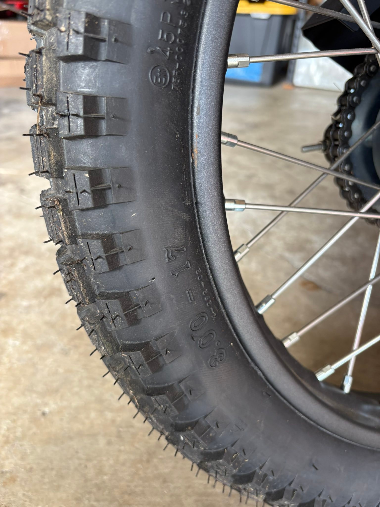 Tire set 2.75-17 45N F873 4PR incl. tubes for Honda SS50 CB50 etc