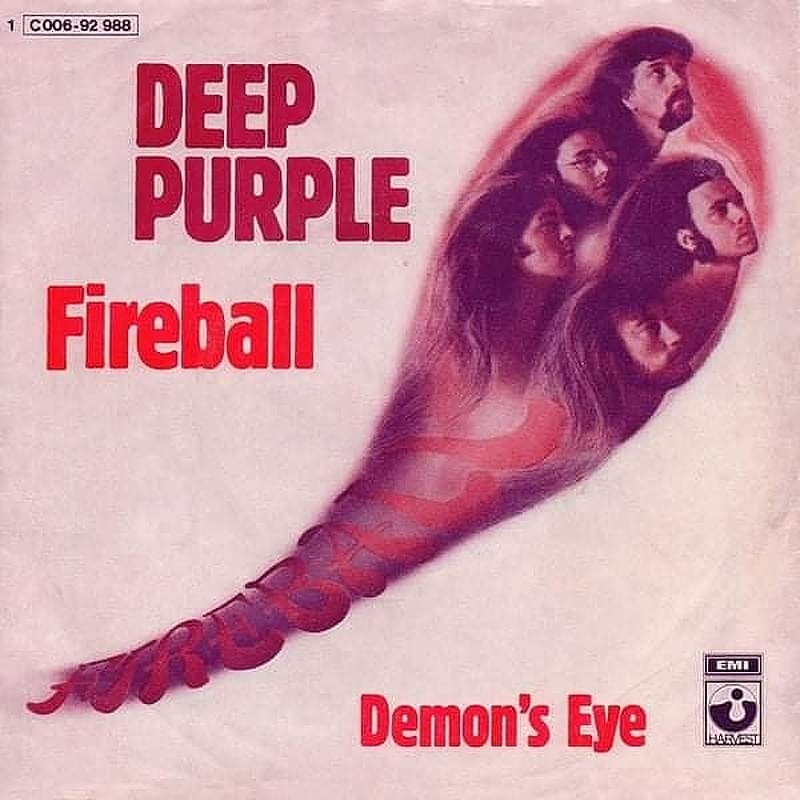 DEEP PURPLE★Fireball UK Harvest オリジナル October 25, 1971: Deep Purple released the single 