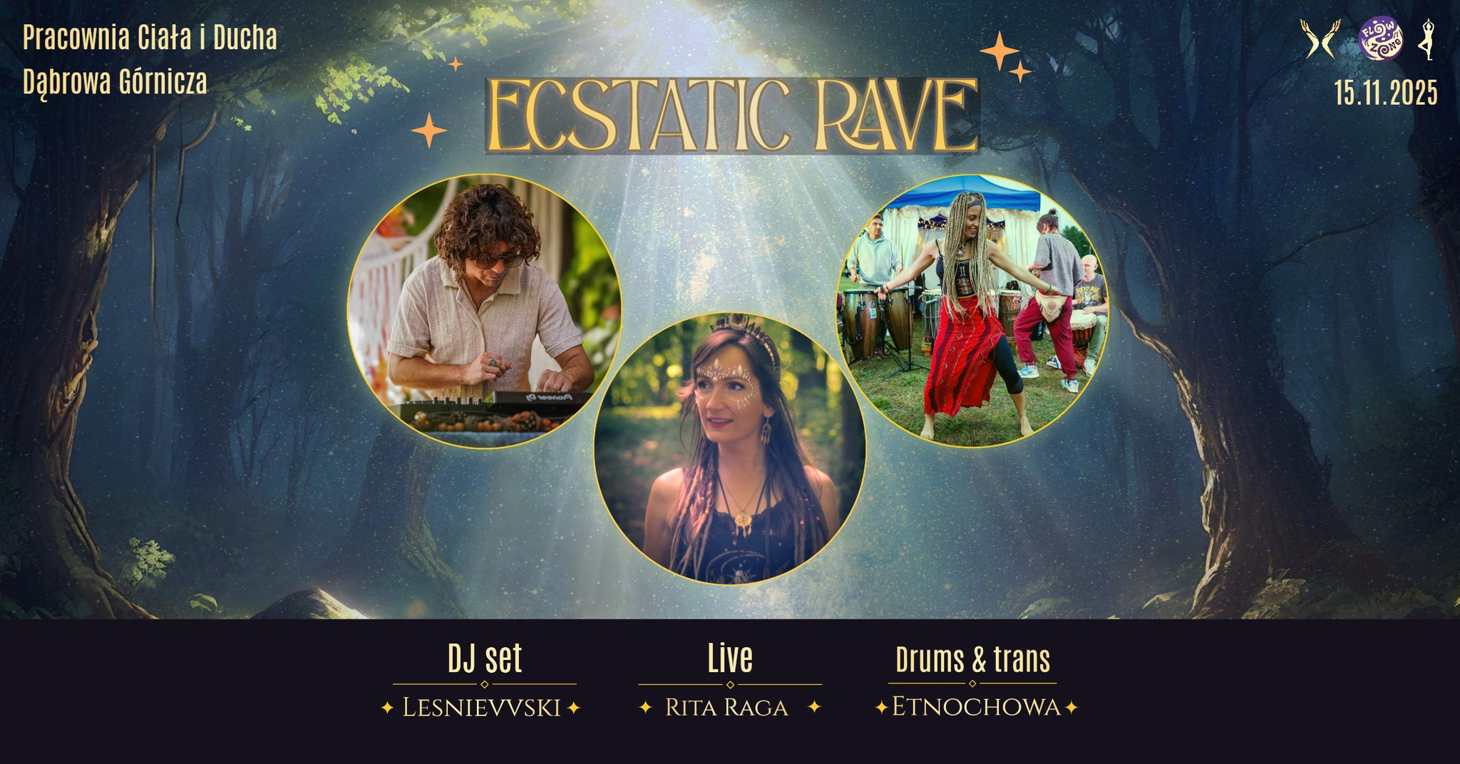 Ecstatic Rave: Rita Raga live Etnochowa drums & trans Lesnievvski DJ set