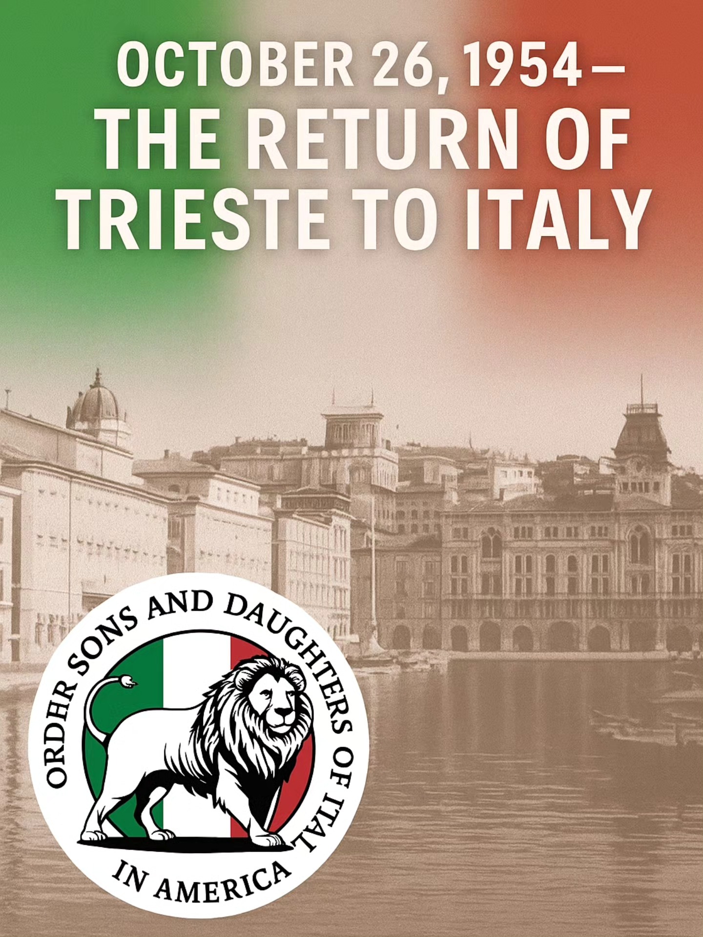 Springfield - 🇮🇹 October 26, 1954 — The Return of Trieste to Italy 🇮🇹 ...