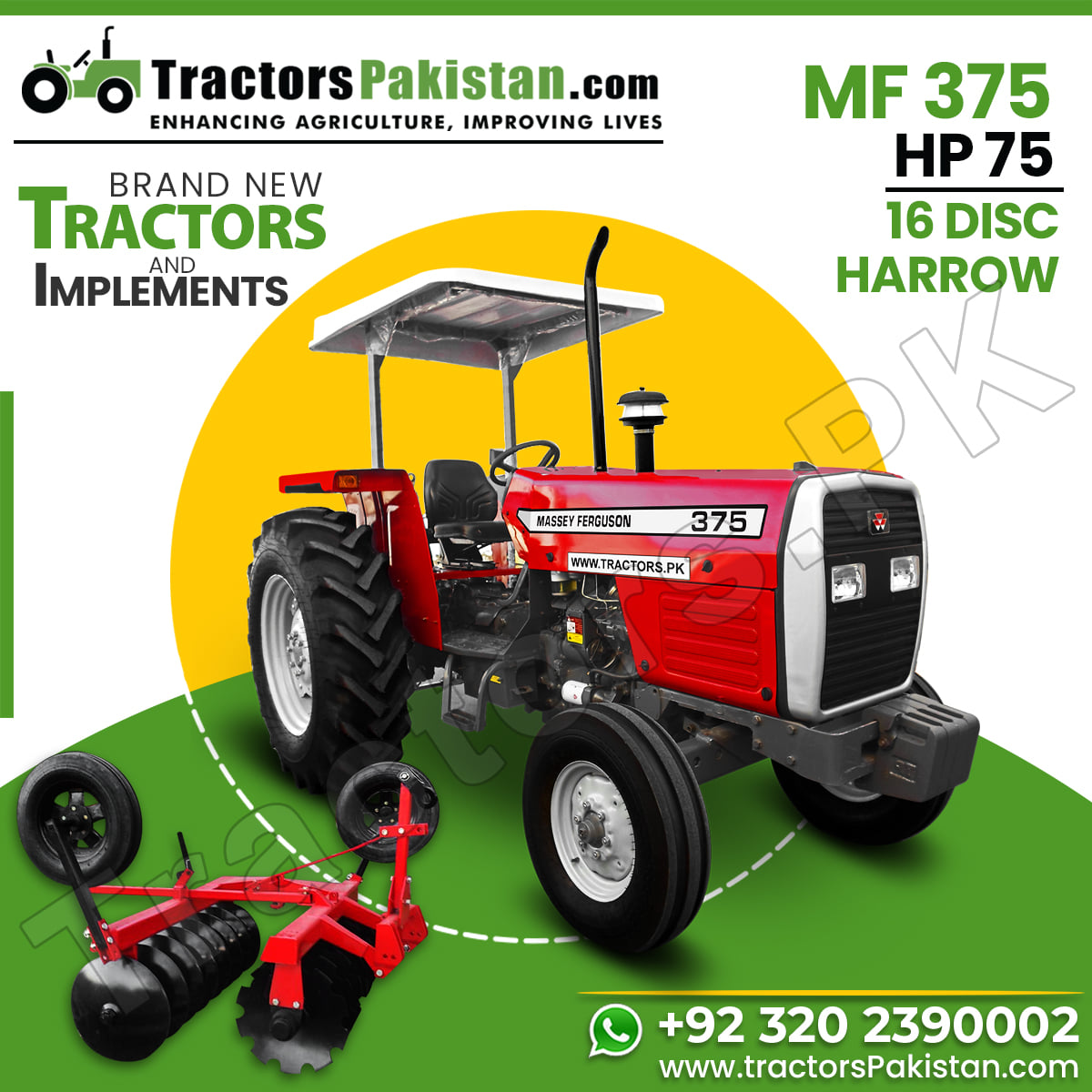 Tractors PK - Brand New Massey Ferguson MF 375-75HP...